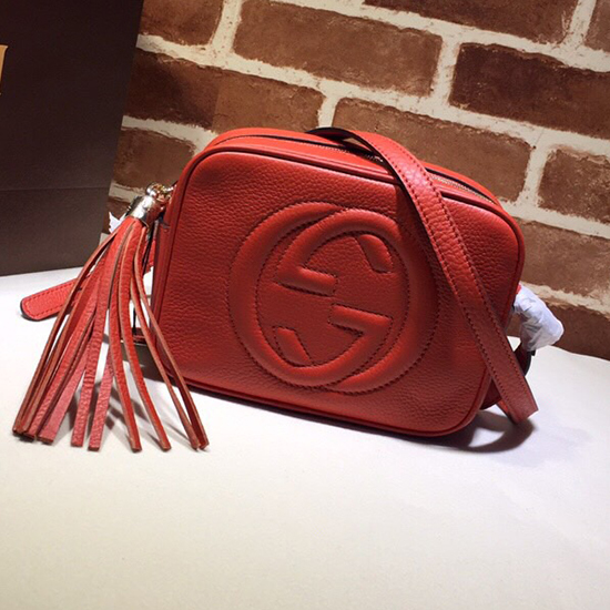 Gucci Soho หนังกระเป๋าดิสโก้สีชมพู 308364