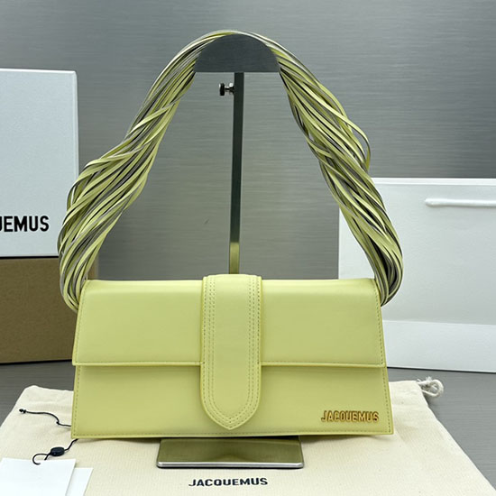 Jacquemus Le Bambino กระเป๋า Ficiu ใบยาว สีเหลือง J2036