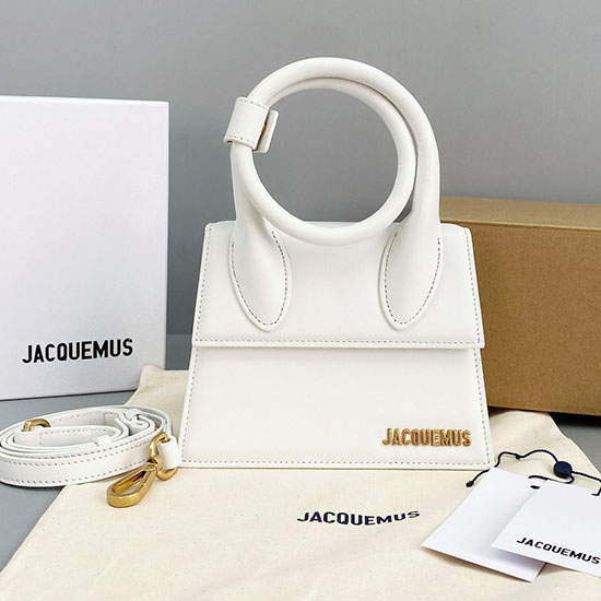 Jacquemus Le Chiquito Noeud กระเป๋าถือขดสีขาว J2023