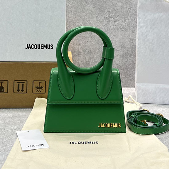 Jacquemus Le Chiquito Noeud กระเป๋าถือขดสีเขียว J2023