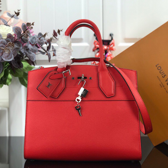 Louis Vuitton City Steamer Mm สีแดง M55062