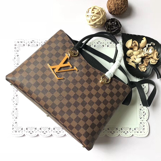 Louis Vuitton Damier Ebene Canvas Lv ริเวอร์ไซด์นัวร์ N40050