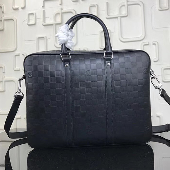 Louis Vuitton Damier Infini หนัง Porte-Documents การเดินทาง M41478