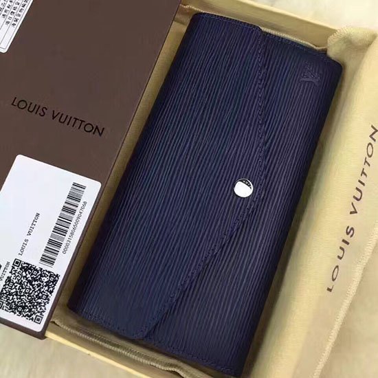 Louis Vuitton Epi Leather Sarah Wallet สีน้ำเงิน M60724