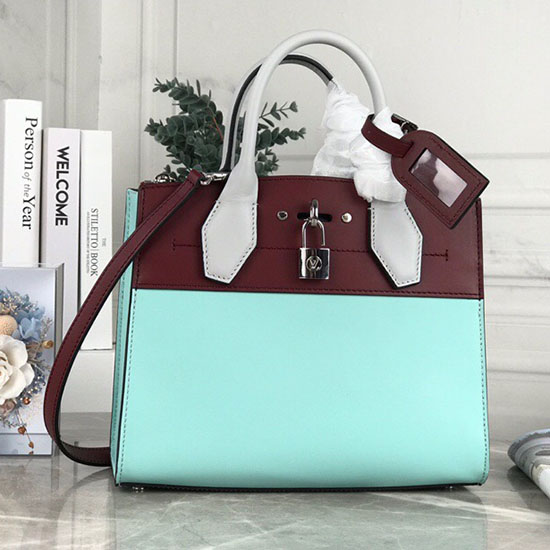 Louis Vuitton Smooth Leather City Steamer สีเขียว PM M51034