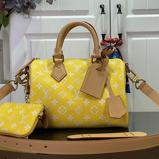 Louis Vuitton Speedy P9 Bandouliere 25 สีเหลือง M24423