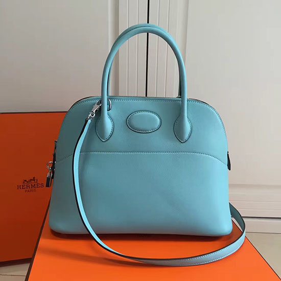 กระเป๋า Hermes Bolide 31 หนัง Swift สีฟ้าอ่อน HB3101