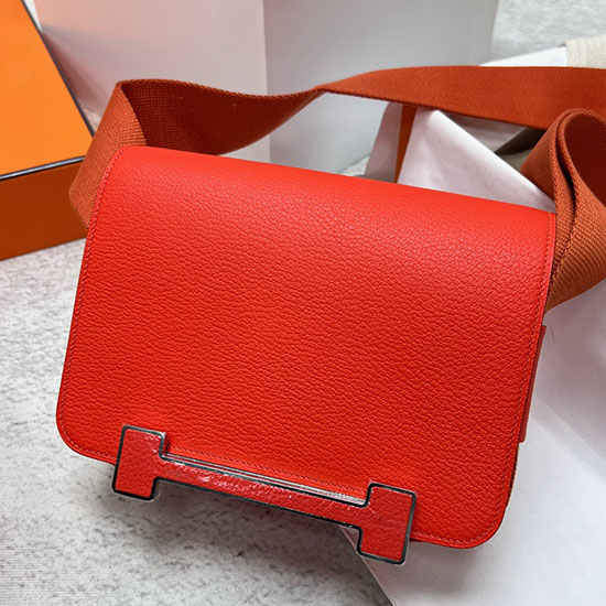 กระเป๋า Hermes Geta Chevre สีส้ม Hg06211