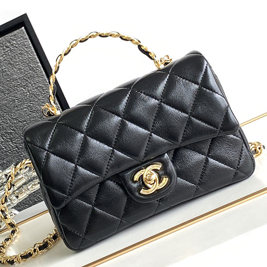 กระเป๋าสะพายหนังแกะ Chanel พร้อมที่จับด้านบน As2322