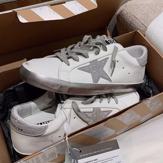 รองเท้าผ้าใบหนังลูกวัว Golden Goose Gg07720