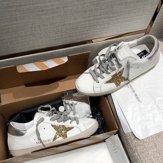 รองเท้าผ้าใบหนังลูกวัว Golden Goose Gg07734